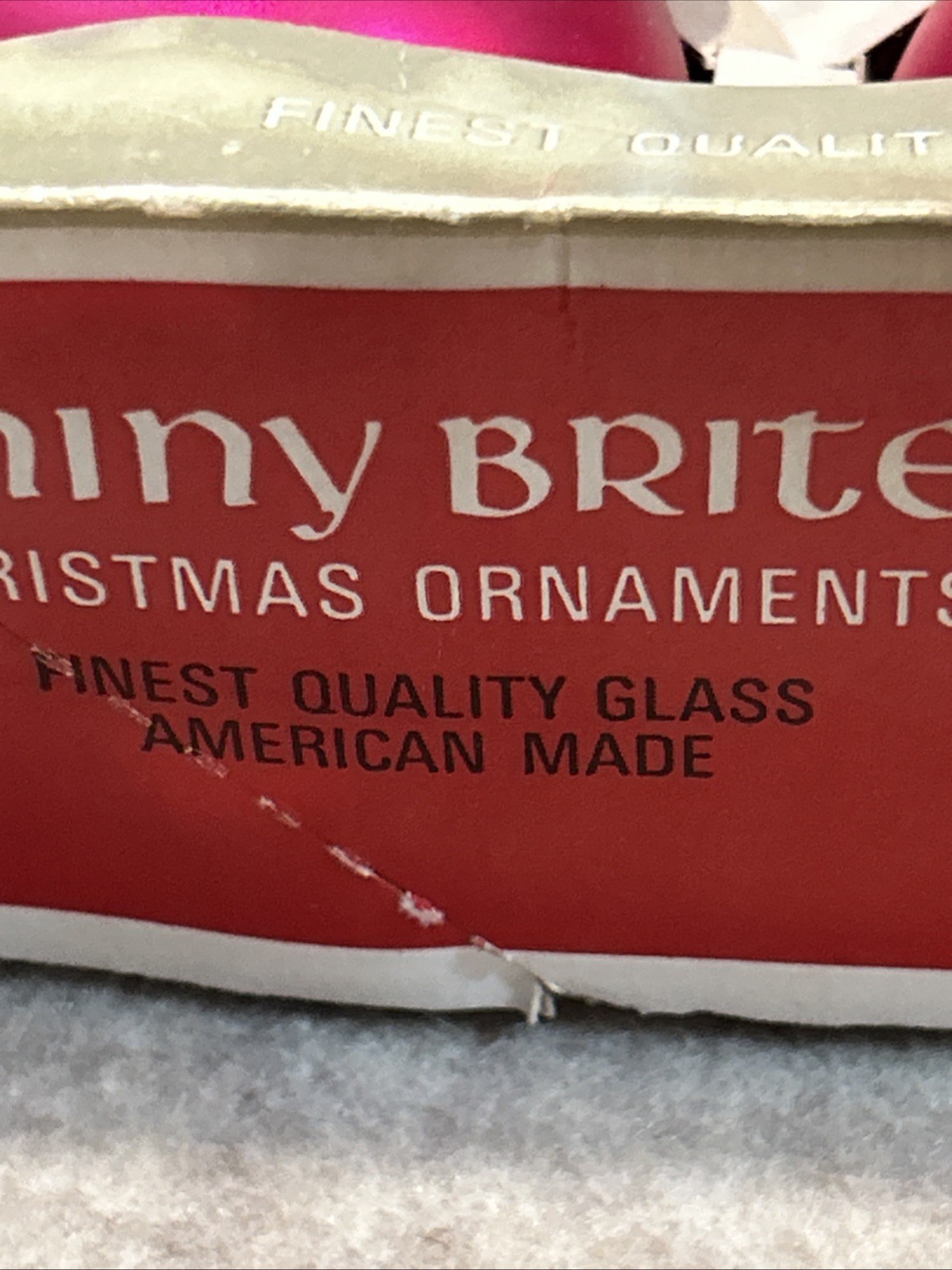 VTG SHINY BRITE 8 Mercury Glass Pink Christmas Ornaments w/ Box – Some Wear