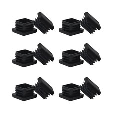 1x1 Square Tube End Cap Plastic Plug 12Pcs 1 Inch Square Tubing Caps Plastic