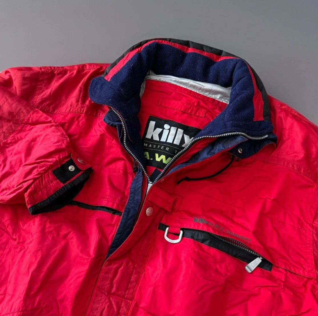 Killy Mastertech AWT Snow Jacket Men's 44 Red Full Zip Recco Outdoors