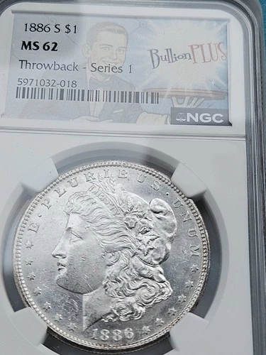 1886-S Morgan Silver Dollar NGC MS 62 Certified