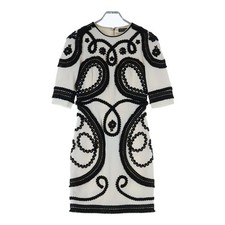 Dolce & Gabbana Cord Embroidery Total Pattern Viscose Acetate Crew Neck Used 53c