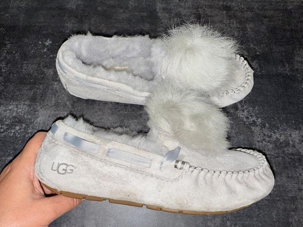 Women UGG Slippers Grey Suede 37