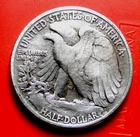 1938-D 50C Walking Liberty Half Dollar F-VF
