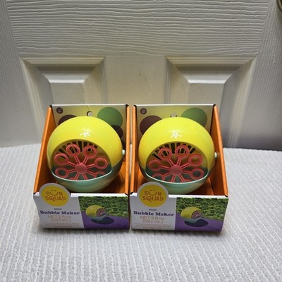 Sun Squad Mini Bubble Maker Fun Bubble Toy for Kids Ages 3+, Lot of 2 (V)