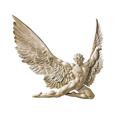 Ancient Icarus Winged Man Wall Sculpture 11 Inch Made By TOSCANO