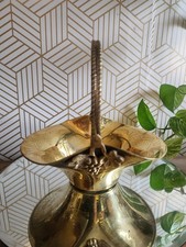 Vintage Gold Brass Basket with Grape Accents