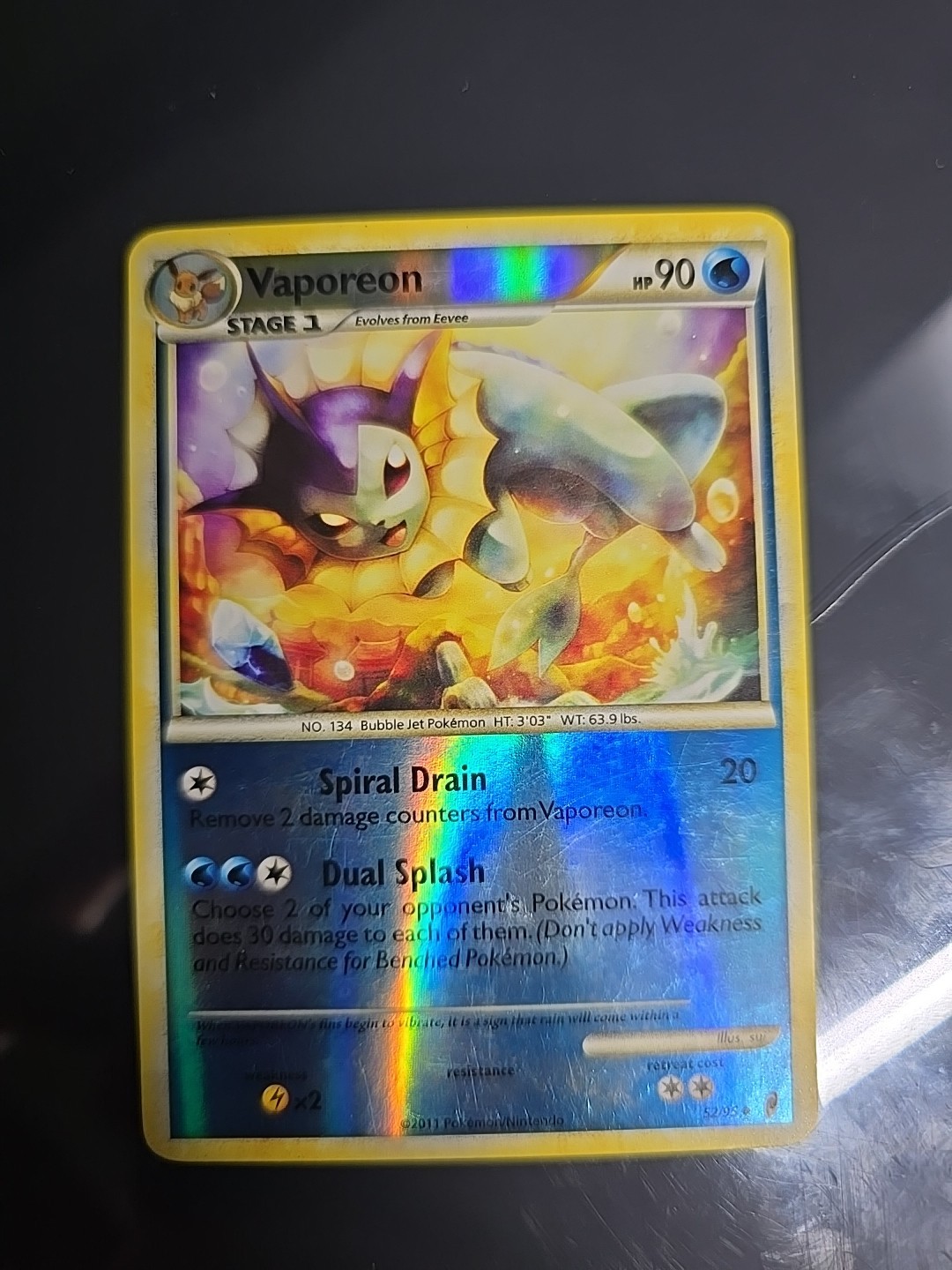 Vaporeon 52/95 Call of Legends Reverse Holo LP