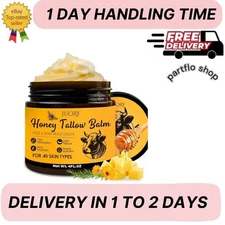Beef Tallow for Skin, Non-Greasy Tallow Balm for All Skin Types, Tallow $ honey