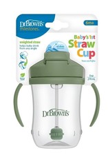Dr. Brown's Milestones Baby  s First Straw Cup, Training Cup with Weighted Straw,