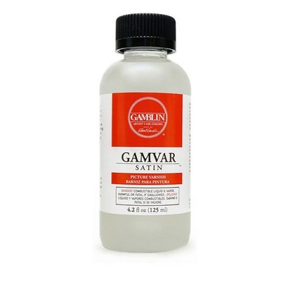 Gamblin Gamvar Pict Varnish Satin, Clear, 4.2oz 125 ml (4.2 oz), Multicolor 