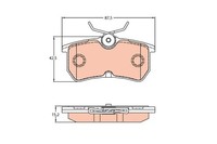 TRW Bremsbelagsatz Scheibenbremse GDB2140 FüR CB1 CCN Fiesta Ford 6 Van Tdci
