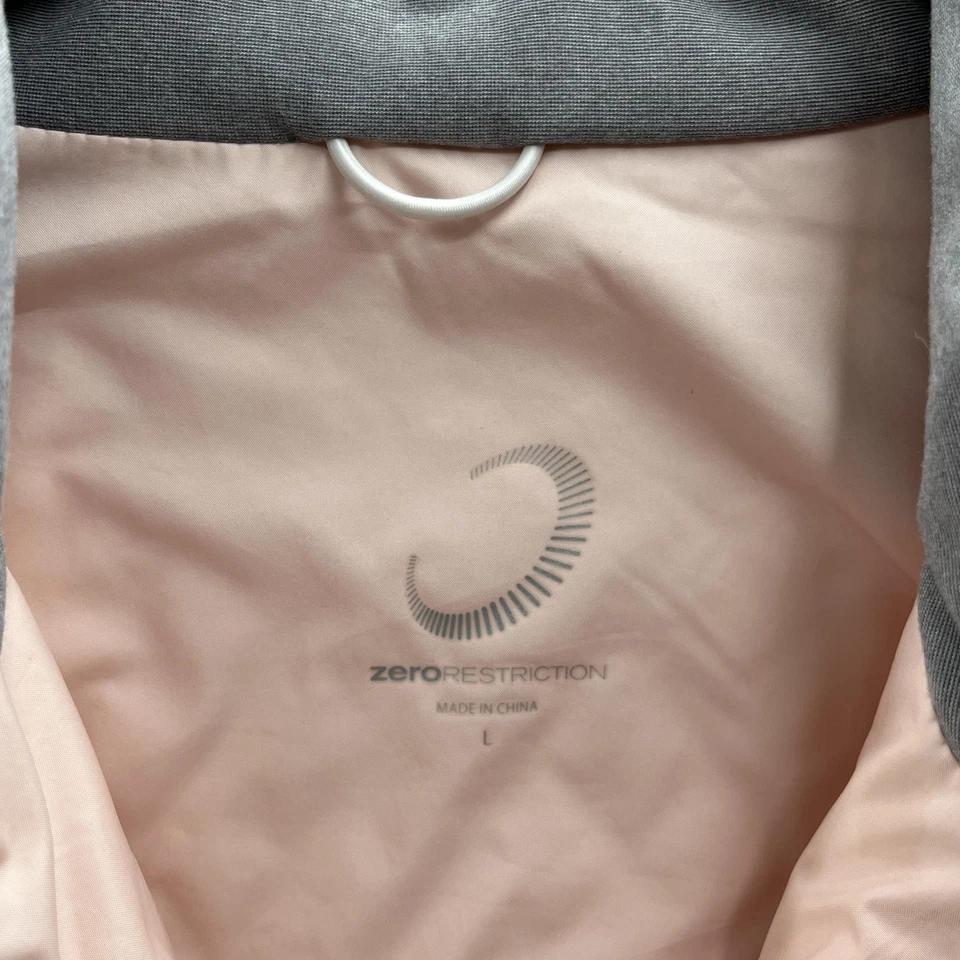 Chaqueta Zero Restriction Mujer Grande Rosa Gris Acolchada PrimaLoft Golf Cremallera Completa Foto 3 de 4