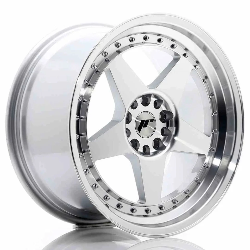 JR WHEELS JR6 15x7 ET25 4x108 Silver Machined Face - Bild 1 von 1