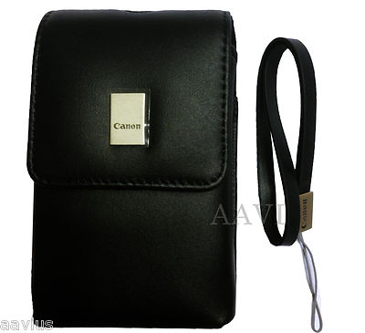 Canon Leather Carrying Case Bag & Wrist Strap for PowerShot ELPH