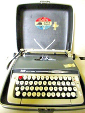 Smith Corona GALAXIE II Portable Typewriter W/ Hard Case-1960's-VTG-parts only thumbnail