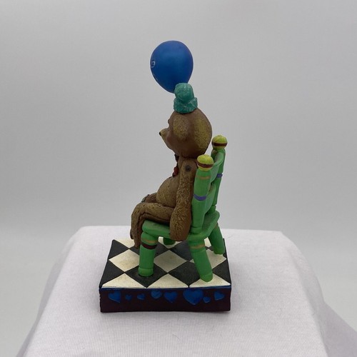 Jim Shore Wub Me Sad Seated Bear Holding Blue Balloon Figurine Enesco 1996 - Picture 5 of 10