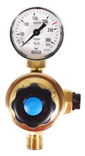 Druckminderer O² M12x1 re mit Manometer Druckregler Regler Sauerstoff WELDINGER