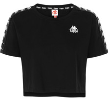 Image of Kappa Women's cropped summer Black T-shirt - BNWT