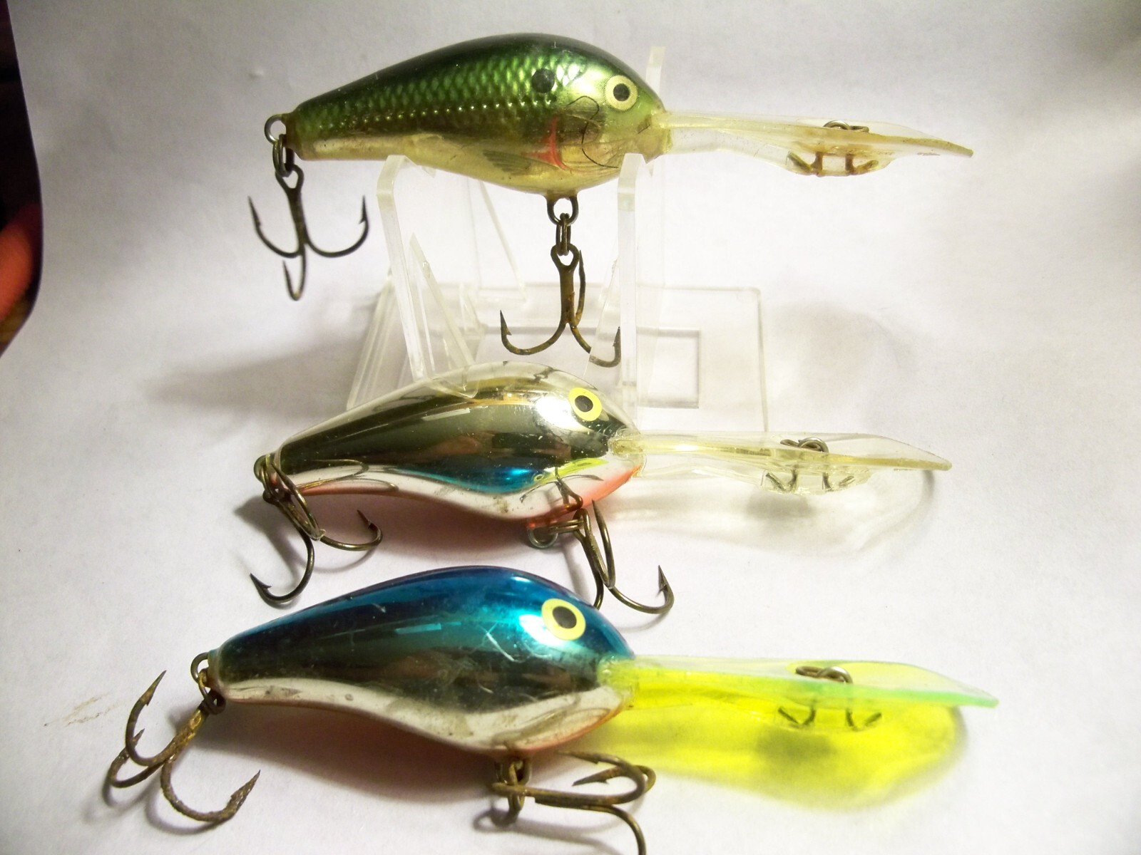 (3) Rapala Down Deep Fat Rap #5, All 2-1/8in. Body, Lures, Old Tackle, Box, L@@K