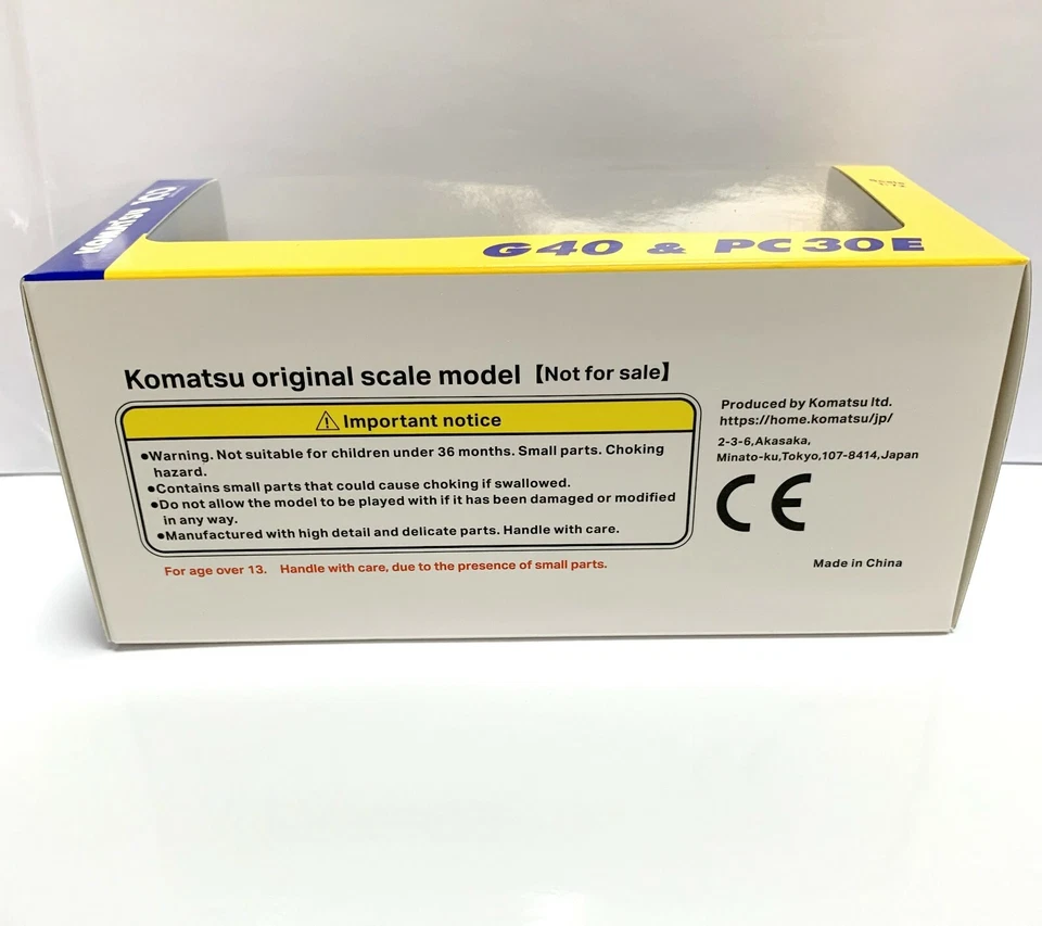 Komatsu Official Diecast Model Excavator Bulldozer G40 & PC30E / Japan Exclusive - Image 3 of 4