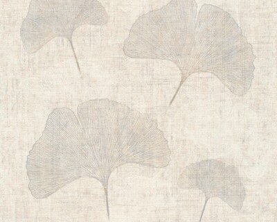 Tapete Natur Blätter AS Creation Borneo creme grau silber 32265-3 (3,68 /1qm)