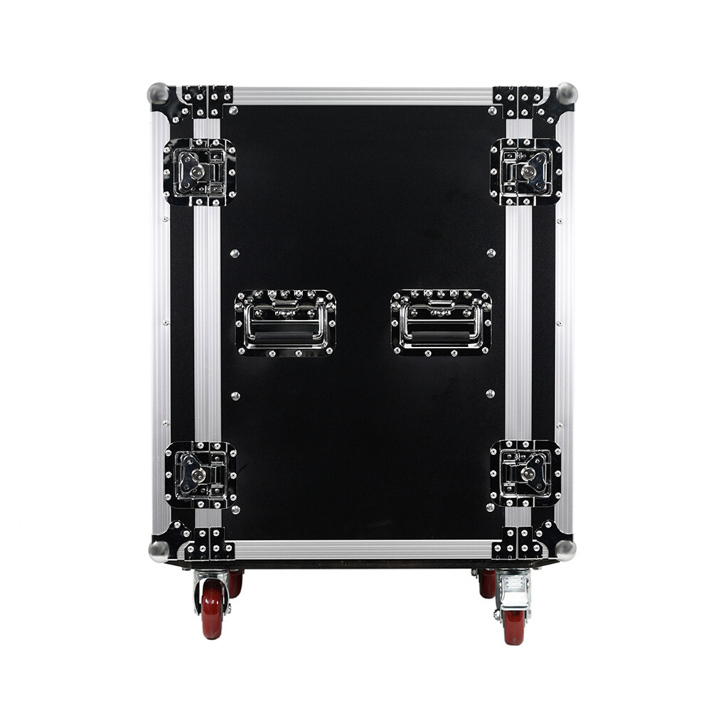 16 Space Pro Audio DJ Road Rack Case with Casters - 16U Pro Tour