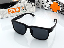 NEW Spy Helm Promo Sunglasses Matte Black Dark Smoke Tint Lens Gray Logo S7