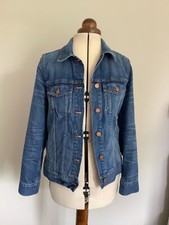Madewell Classic Blue Denim Jacket Trucker Style Breast Pockets Rrp £128 Size S
