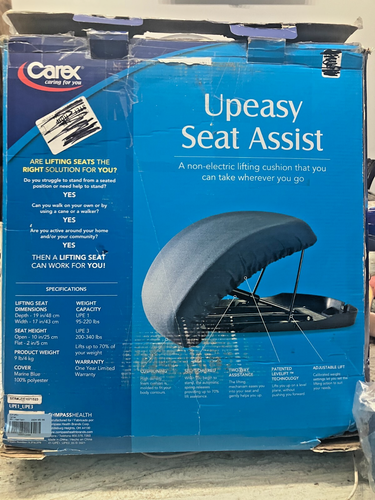 NEW Carex Upeasy Seat Assist Self Powered Lift Cushion 95 - 220 lbs self powered - Picture 5 of 9