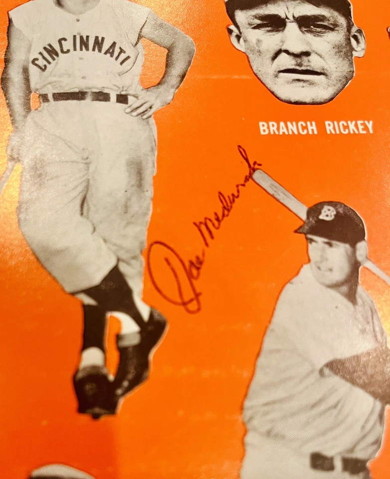 JOE MEDWICK 1963  SIGNED BASEBALL PROGRAM NICE AUTO DIED 1975  PSA/DNA - Image 2 of 4