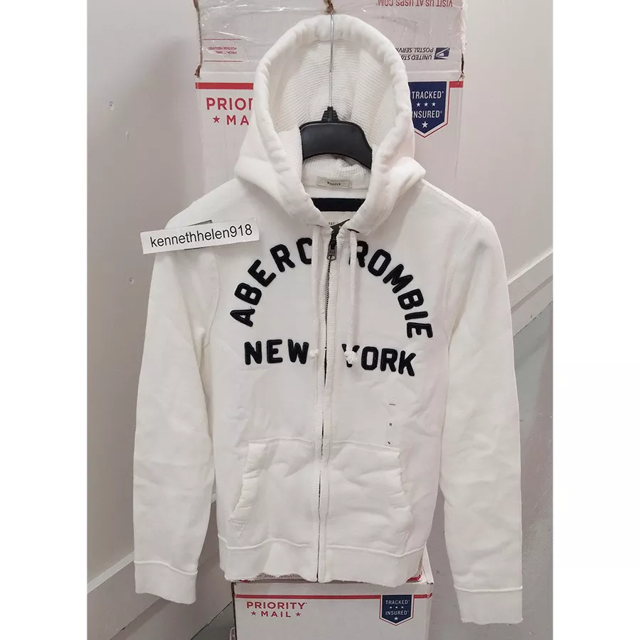 Abercrombie top hoodie white
