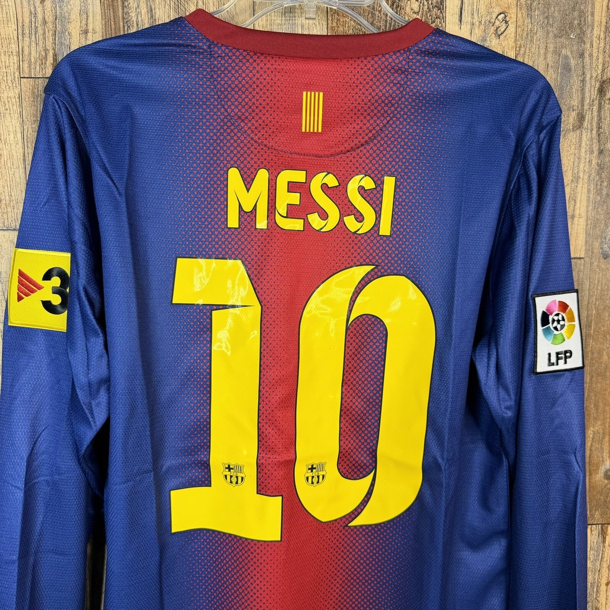 FC Barcelona 2012-13 Home Football Long Sleeve Jersey Messi
