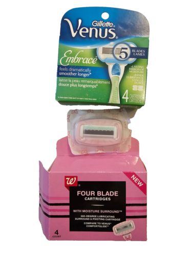 2 x 4 Refills for Gillette Venus: 5-Blade Embrace & 4-Blade Moisture Surround - Picture 1 of 4