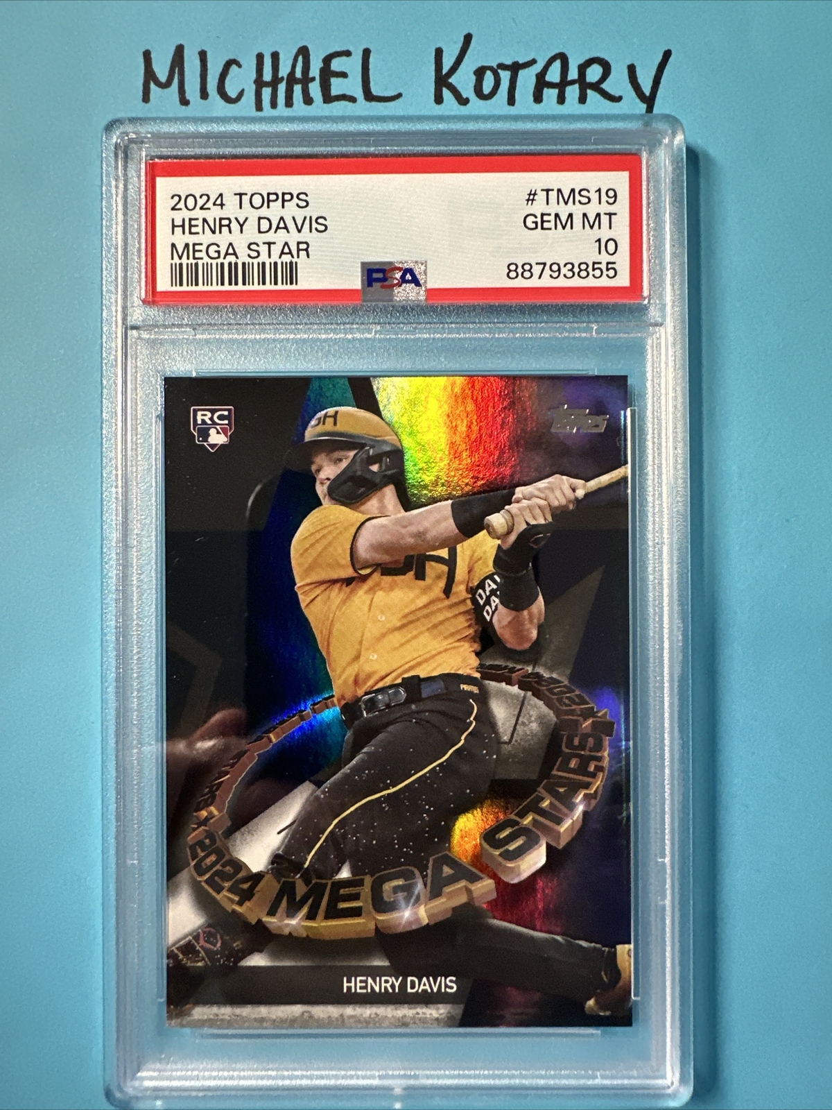 HENRY DAVIS 2024 TOPPS MEGA STAR PSA 10 Pirates Rookie TMS19 Sp