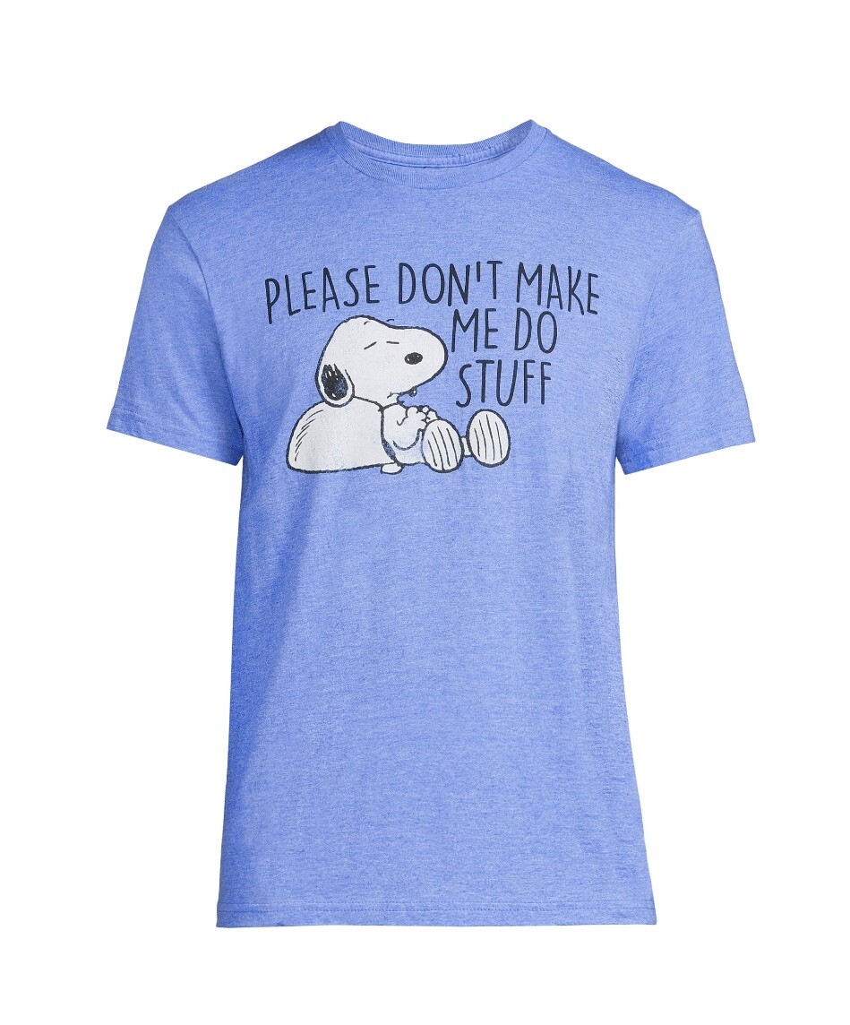 PEANUTS SNOOPY Men's Size L (42-44) Graphic T-Shirt Short