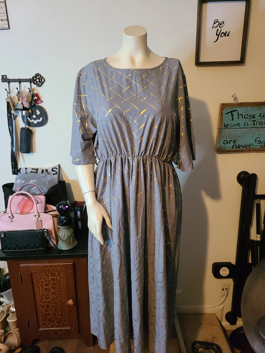 Shein grey dress cheap