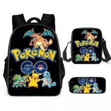 Pokemon Cartable dracaufeu ensemble sac a dos et trousse école enfant 3 pièces 