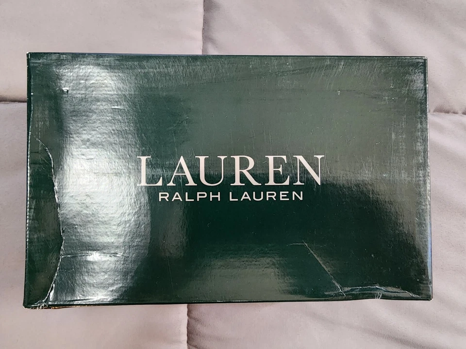 Lauren Ralph Lauren Mujer 8 B Maryna II Negro Terciopelo Cuero Forrado Oxford Foto 3 de 4