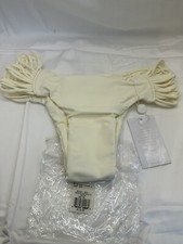 Mikoh Women's Bone Color Perth Bikini Bottom Crocheted Side Details Size XL New