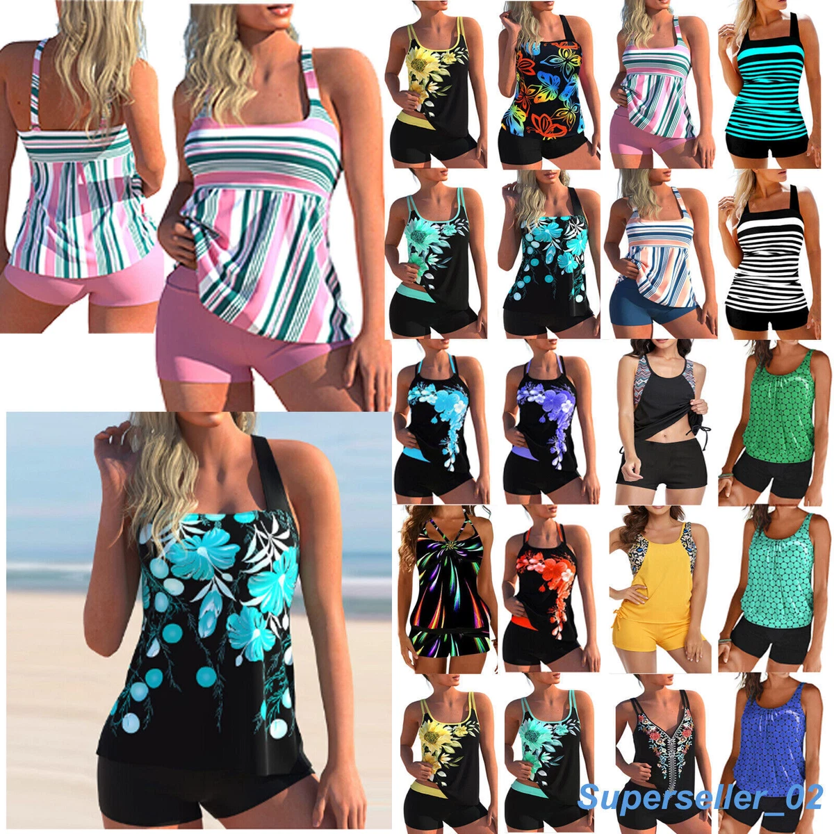 Women's tank best sale top swimsuits