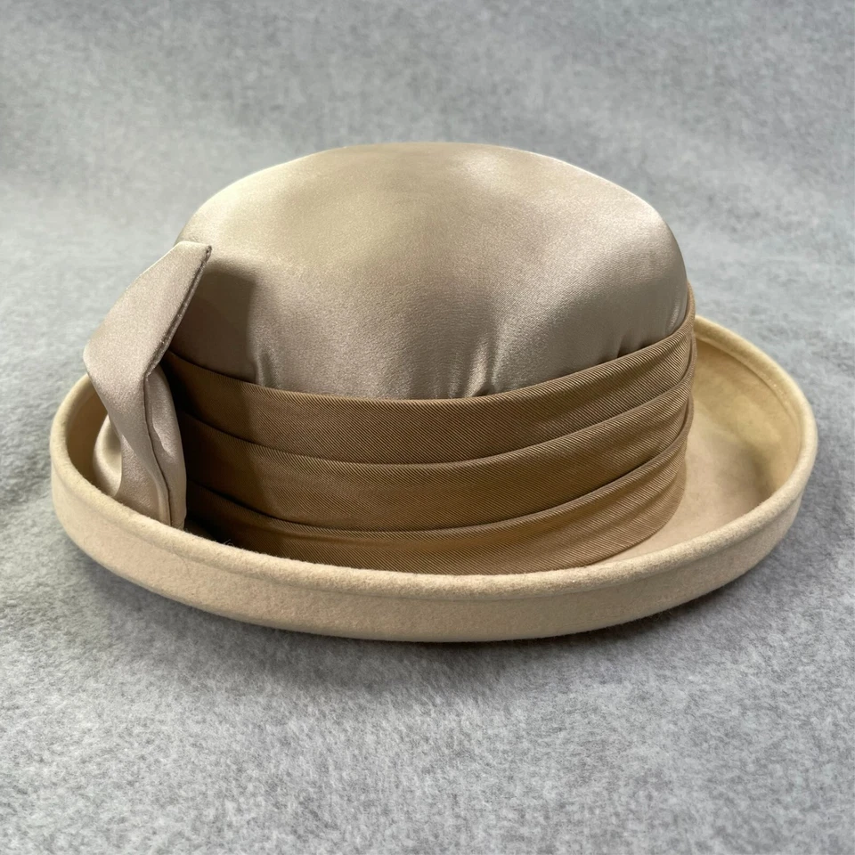 Sombrero de Lana Whittall & Shon Crema Doeskin con Lazo Hecho en EE. UU. Boda Foto 3 de 4