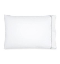 Italian Sferra Grande Hotel cotton percale Pillowcase Pair with color stitches