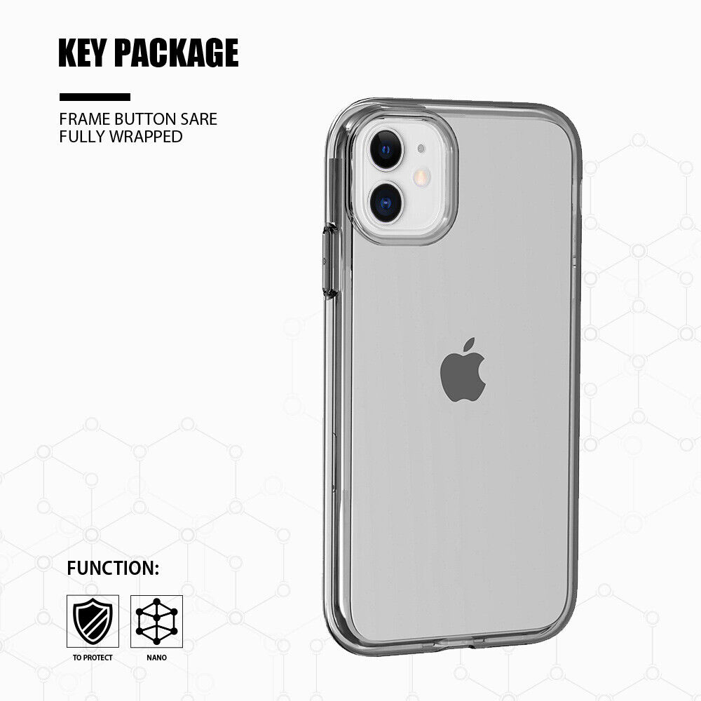 For Apple iPhone 12 /Pro Max Mini Thick HD Clear Hybrid Slim Case Rubber Cover For Apple iPhone 12 /Pro Max Mini Thick HD Clear Hybrid Slim Case Rubber Cover