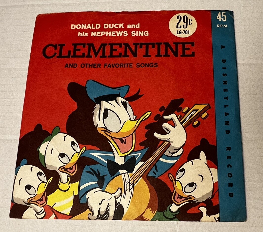 Vintage Disney Donald Duck And His Nephews Sing Clementine Record
