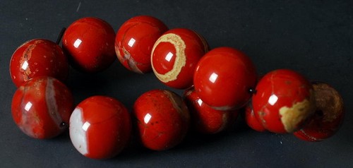 ¡Pulsera de ágata roja sangre de pollo! Brazalete de oración con cuentas - Imagen 4 de 7