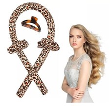 Reusable Heatless Curling Rod Headband  Leopard Print Brand New in Packaging 