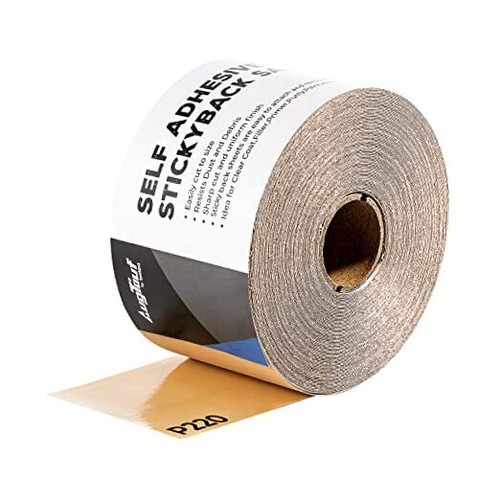 Gold Longboard Sanding Roll Dura-Gold 150 Grit PSA Sandpaper Roll - 20 Yards Long, 2-3/4" Wide Self-Adhesive 3m 180 Grit Sandpaper Roll - Foto 5