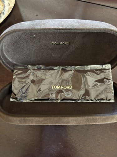 NEW TOM FORD BROWN VELVET HARD CASE EYEWEAR EYEGLASSES BOX - Picture 2 of 2