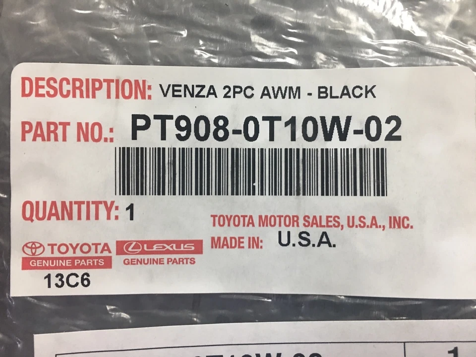 Alfombrillas de goma para todo tipo de clima delanteras de fábrica originales OEM Toyota Venza 2009-2011 Foto 2 de 3