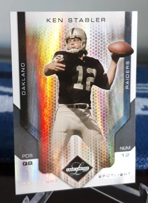 2007 Leaf Limited Ken Stabler #28/32 Spotlight - Oakland Raiders - Image 2 of 4